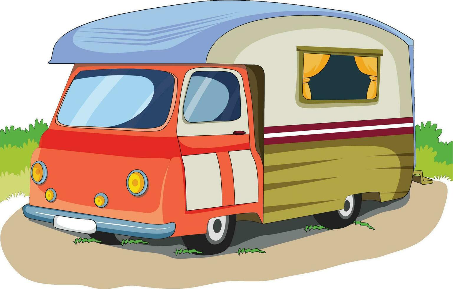 A truck carrying load vector illustration