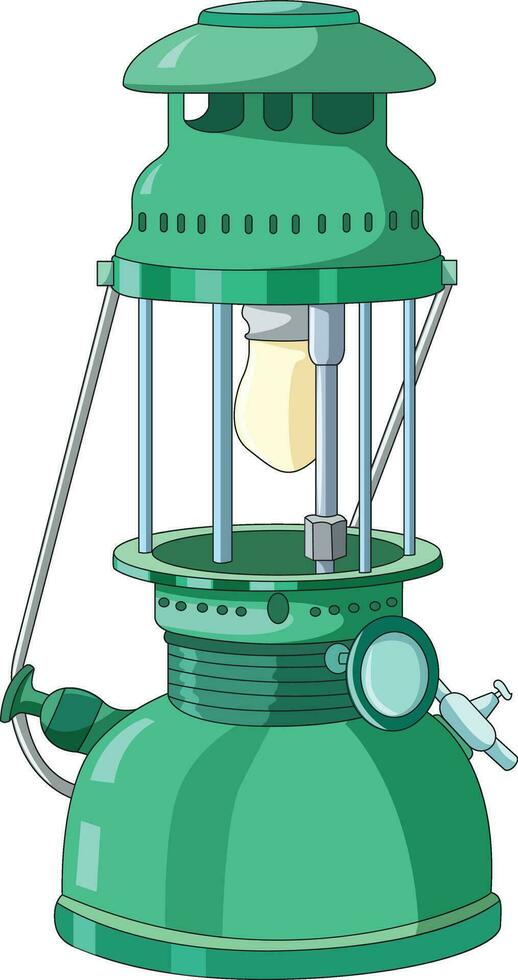 Kerosene lamp isolated vector illustration