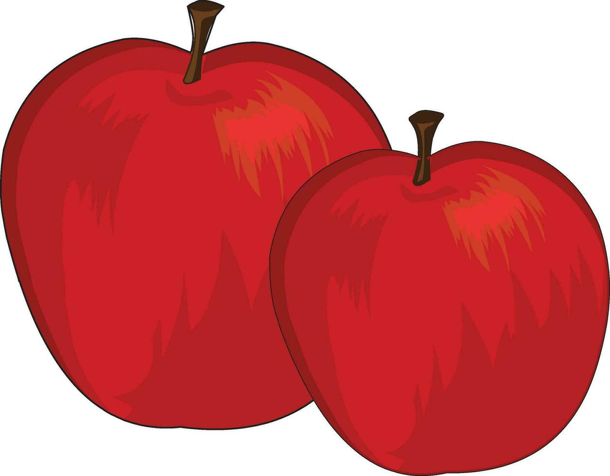 Apples vector isolated vector on white background