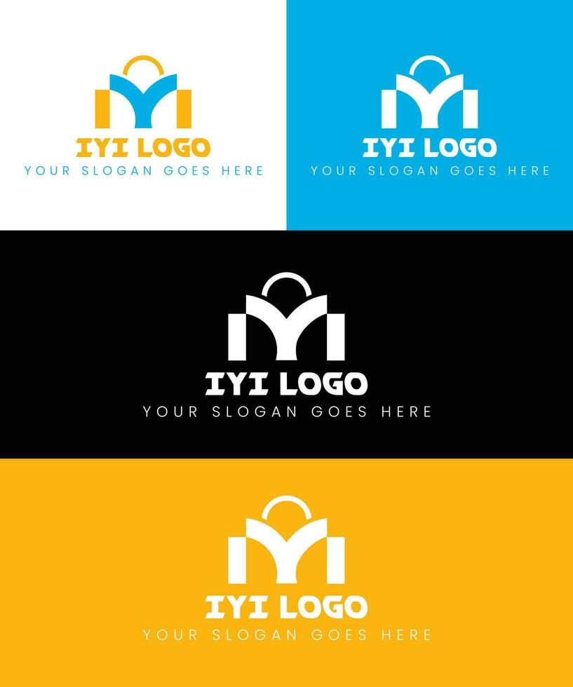 IYI or MI logo Design vector