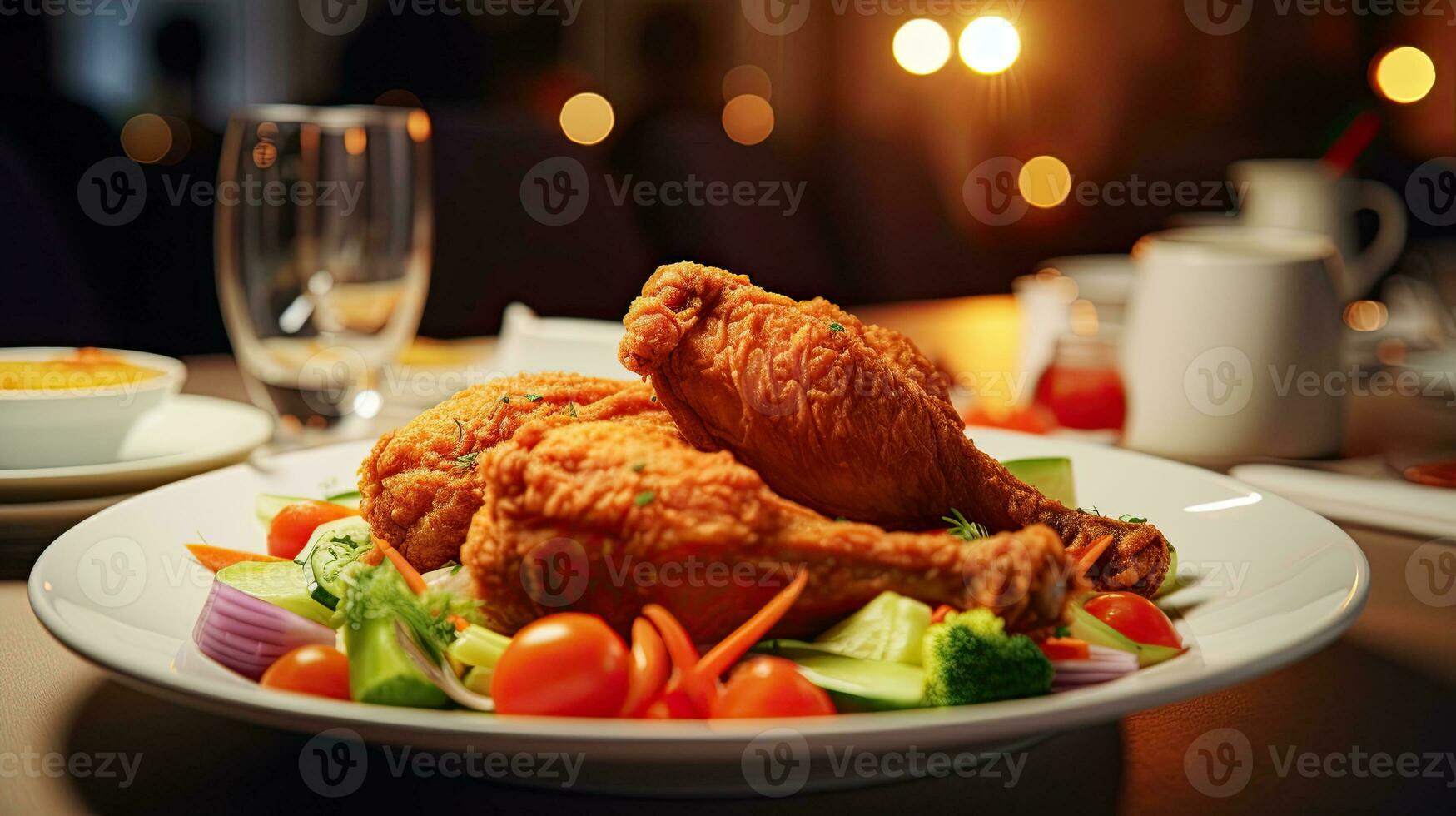 AI generated Hot and Spicy fried chicken AI Generative photo