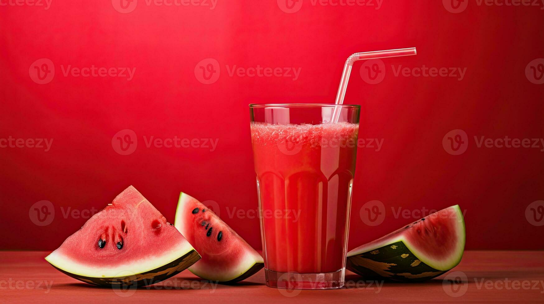 AI generated Fresh watermelon juice with mint leaf AI Generative photo
