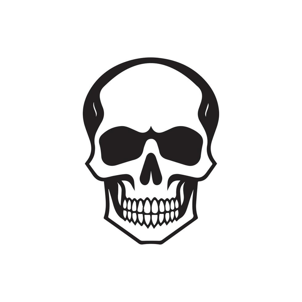 Skull icon vector illustration. Isolated on white background. Design element.