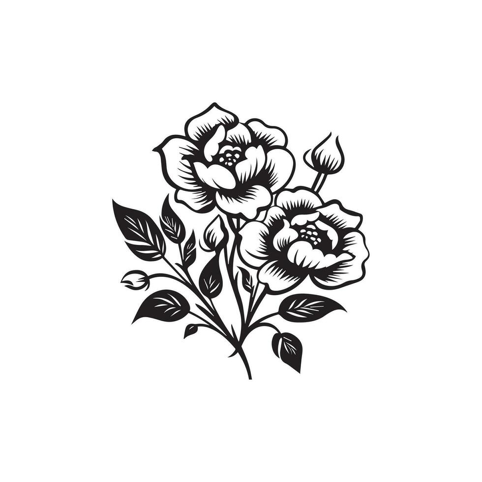 Beauty Flowers Vector icon design Template floral garden ornament.