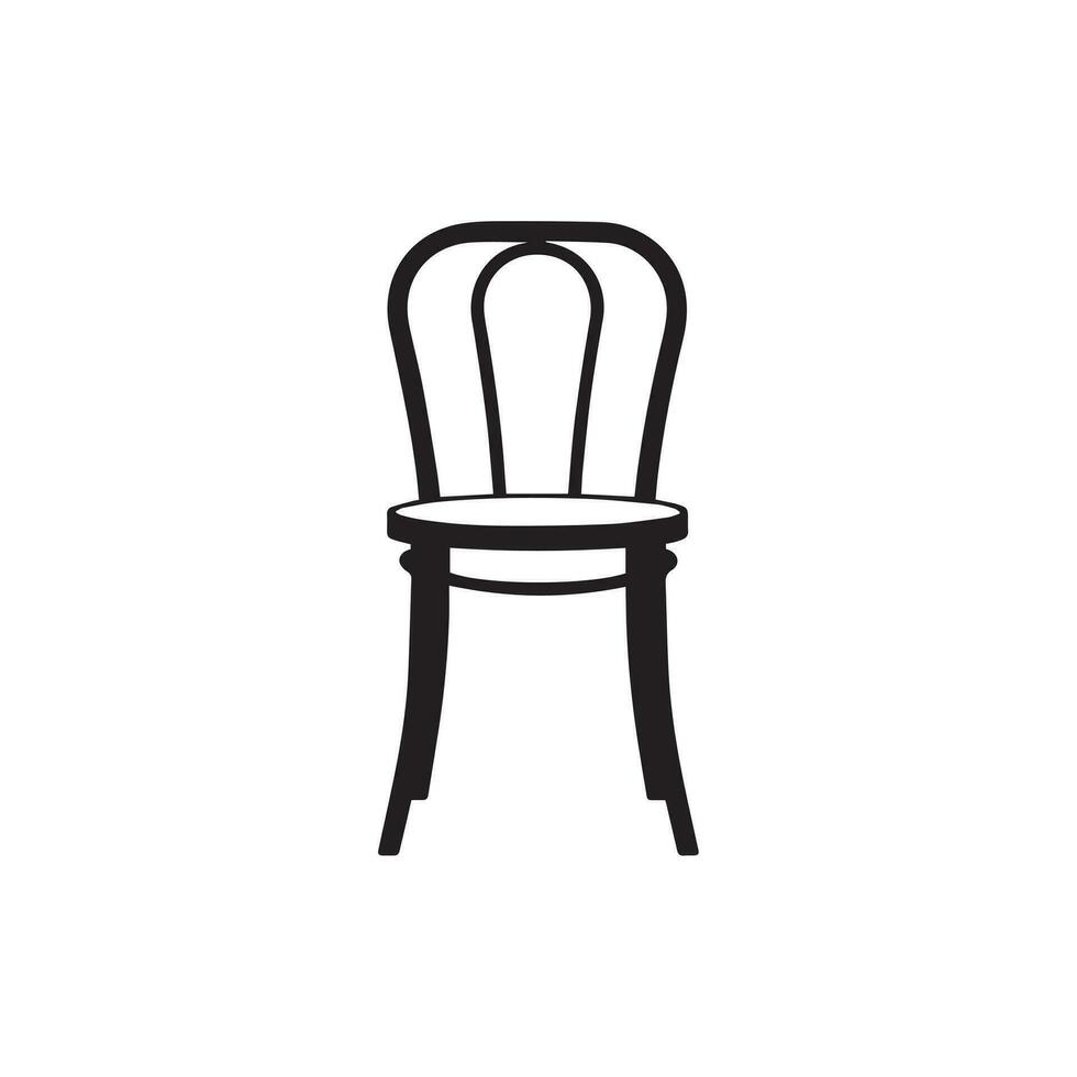 Chair icon. Vector illustration. Isolated on white background.