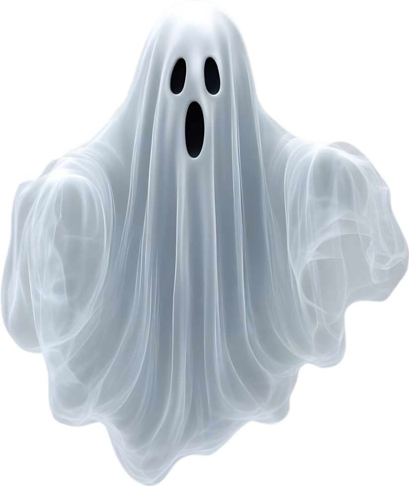 AI generated A close-up of a scary ghost. Ai-Generated png