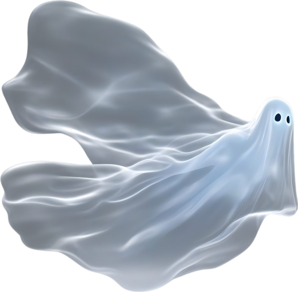 AI generated A close-up of a scary ghost. Ai-Generated png