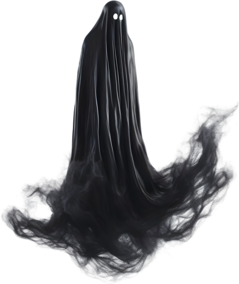 AI generated A close-up of a scary ghost. Ai-Generated png