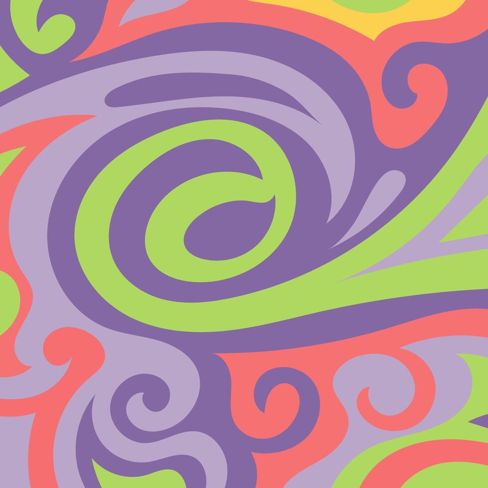 resumen cuadrado antecedentes con swirly curvas textura adornos vector