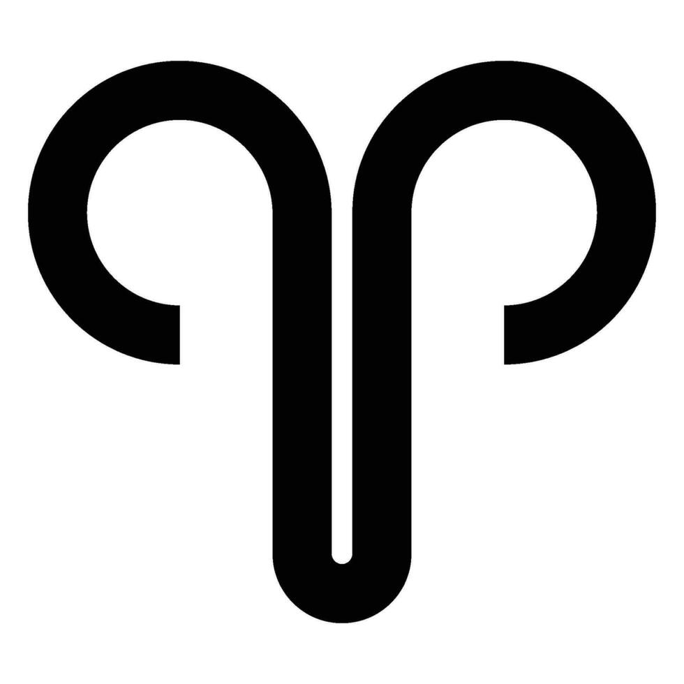 Aries zodíaco símbolo icono vector