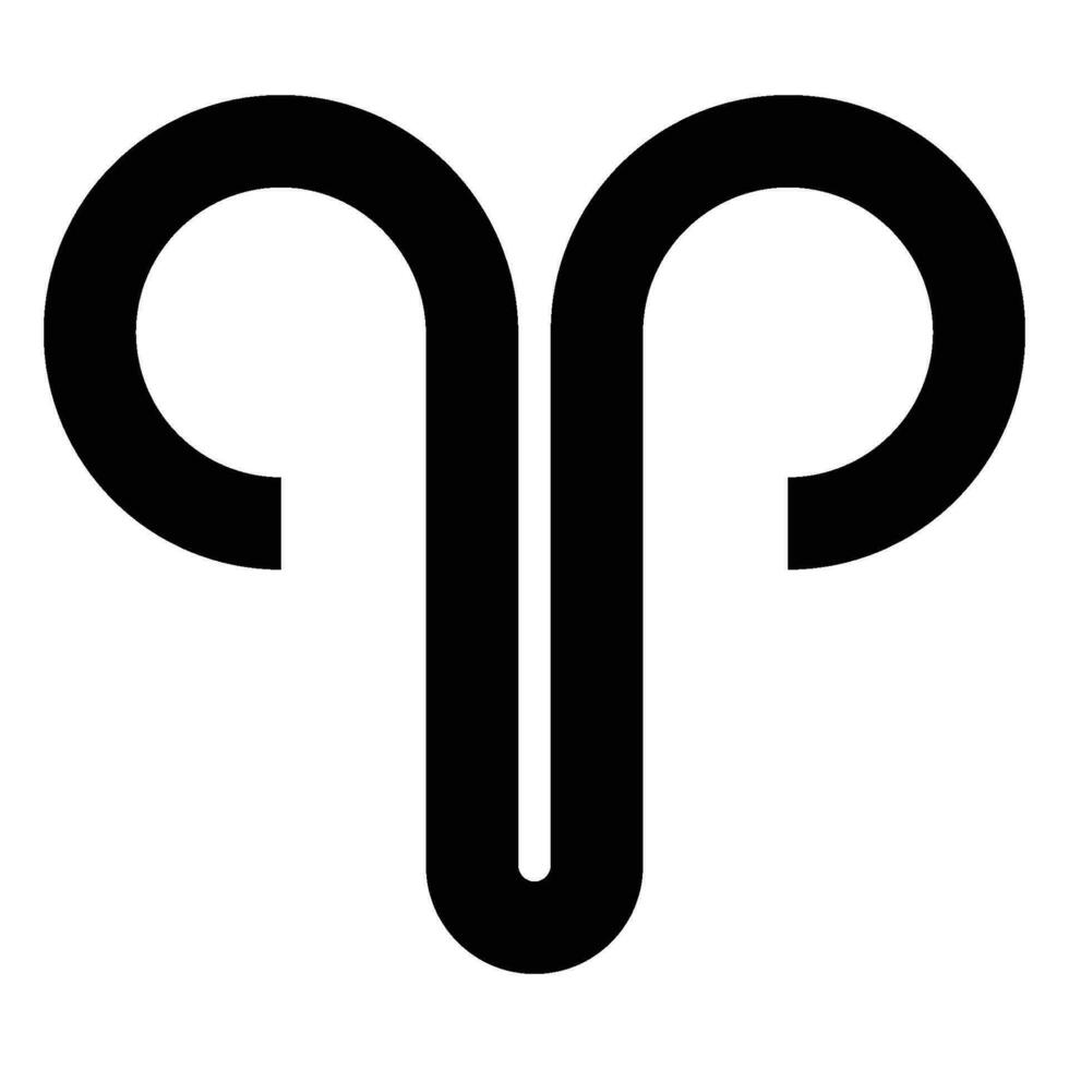 Aries zodiac symbol icon vector