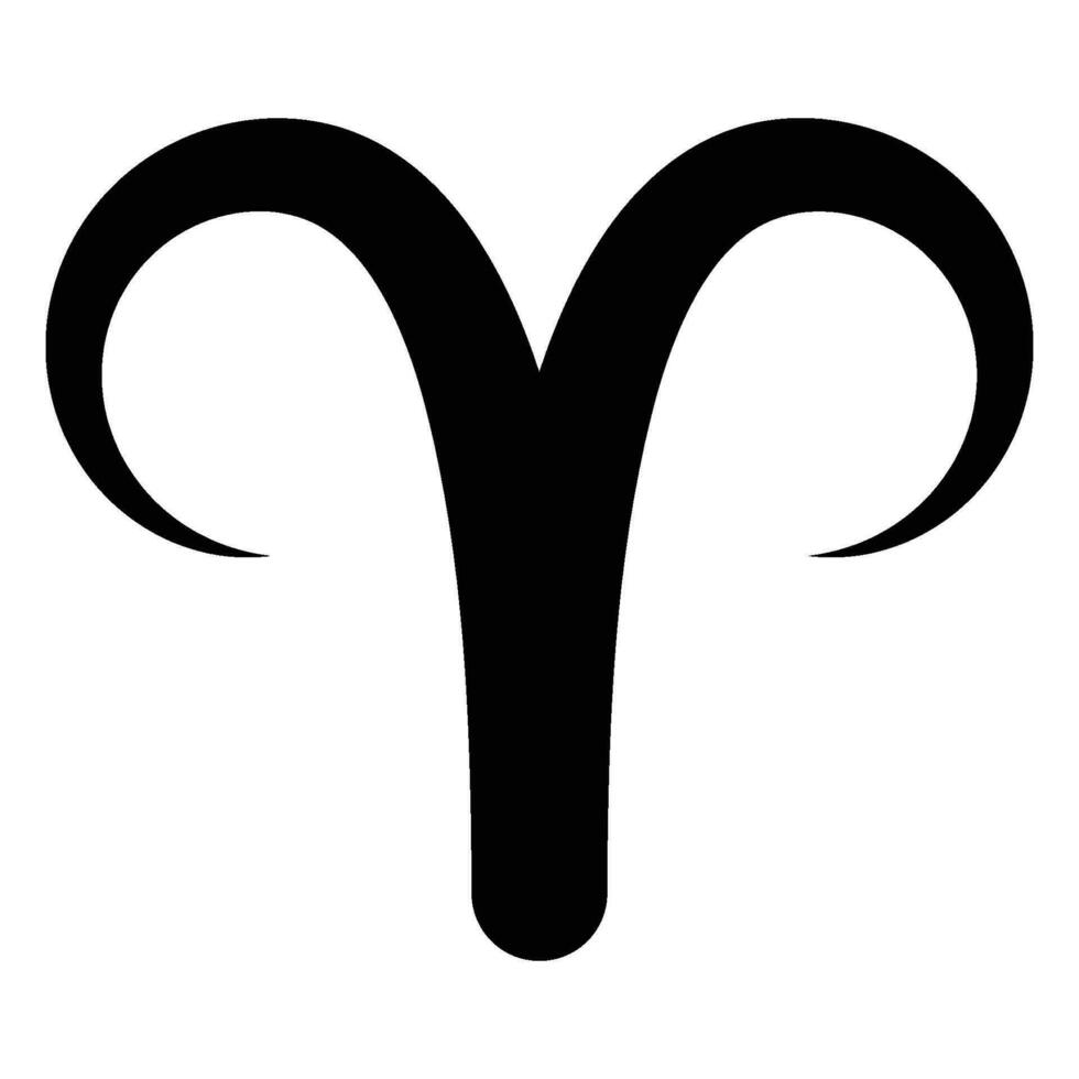 Aries zodiac symbol icon vector
