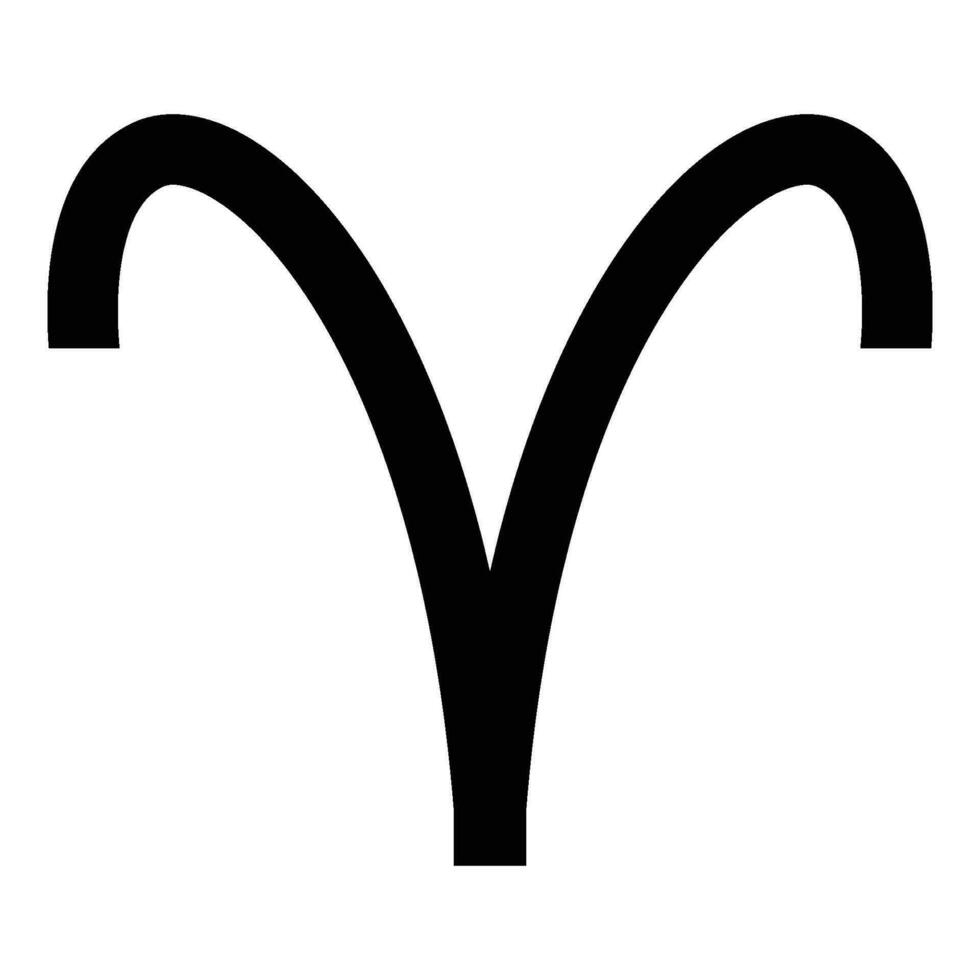 Aries zodiac symbol icon vector