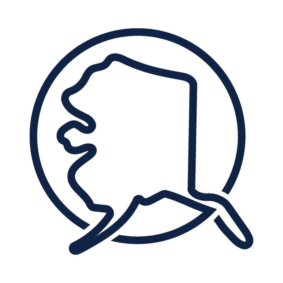map of alaska logo vector