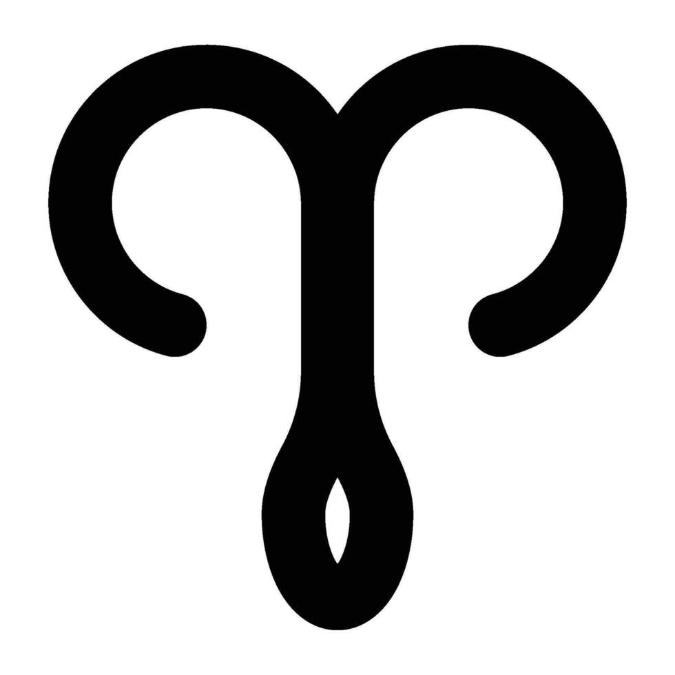 Aries zodiac symbol icon vector