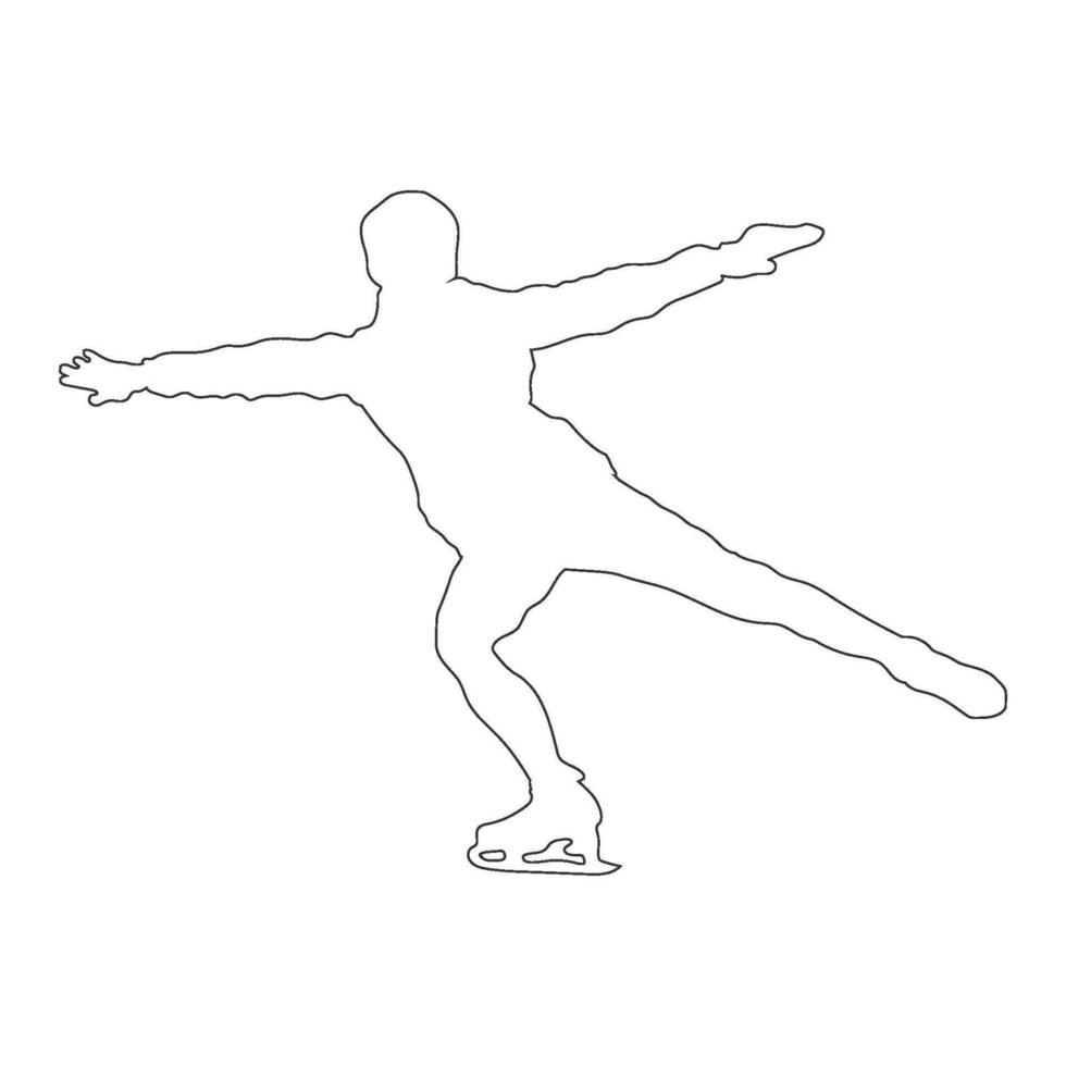 figura Patinaje deporte icono vector ilustración diseño