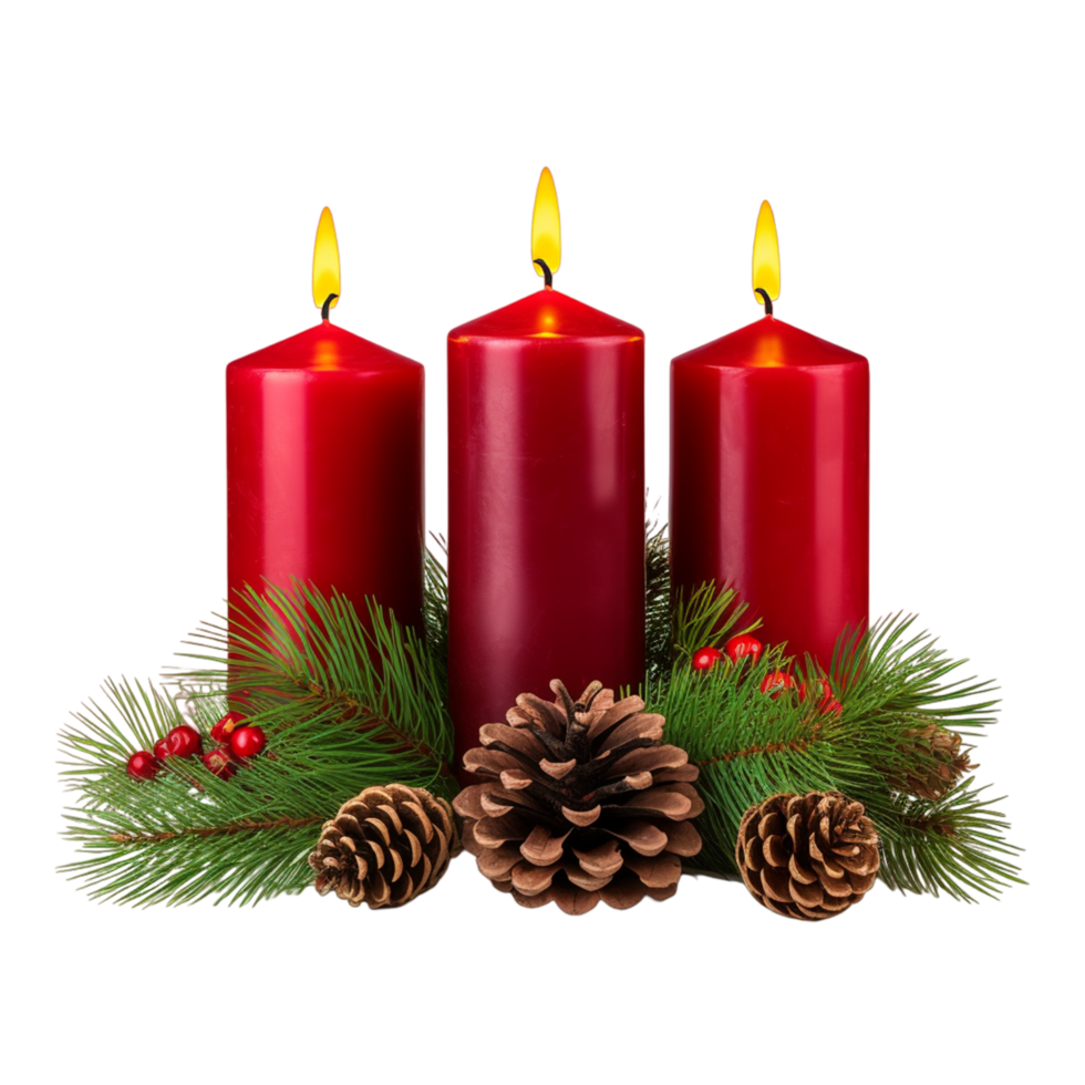 AI generated Christmas Ornament Candle png