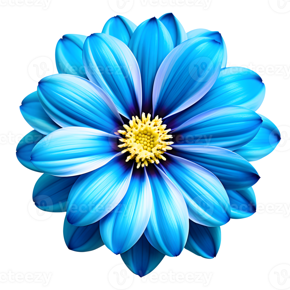 AI generated Blue Flower Isolated on Transparent Background png