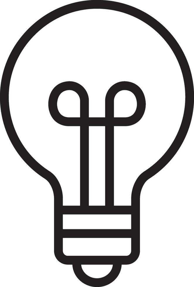 Power Bulb Outline Vector Illustration