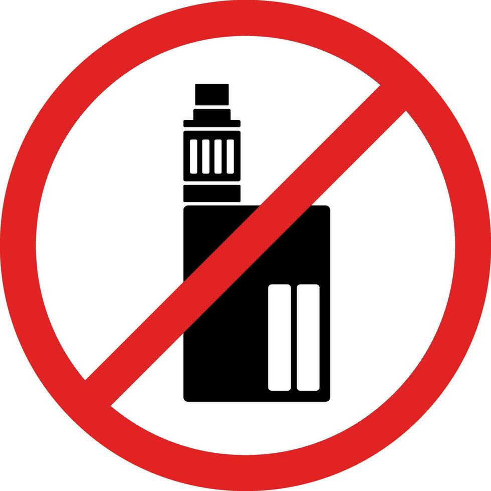 E-Cigarettes Prohibited Here Vector Illustration