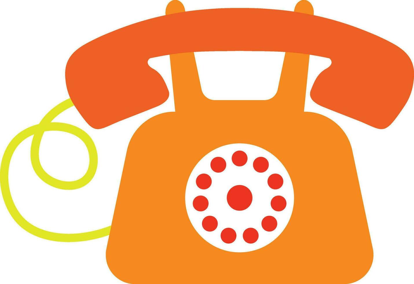 Classic Rotary Telephone Vector Illustration