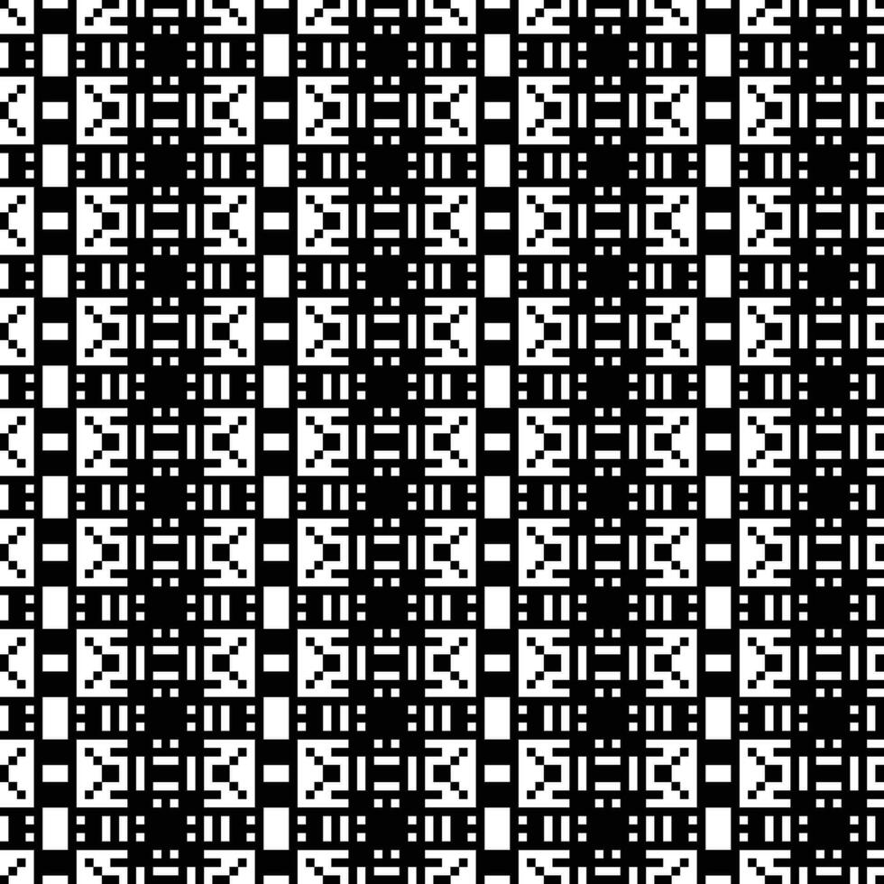 a black and white pixel pattern background vector