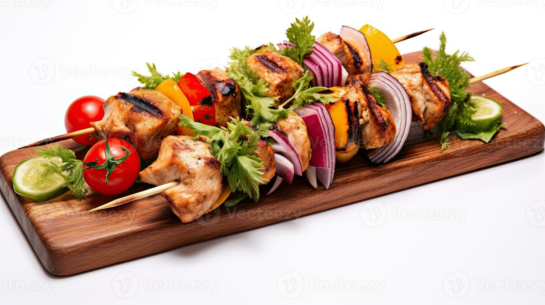 AI generated Delicious grilled chicken with vegetable AI Generative photo