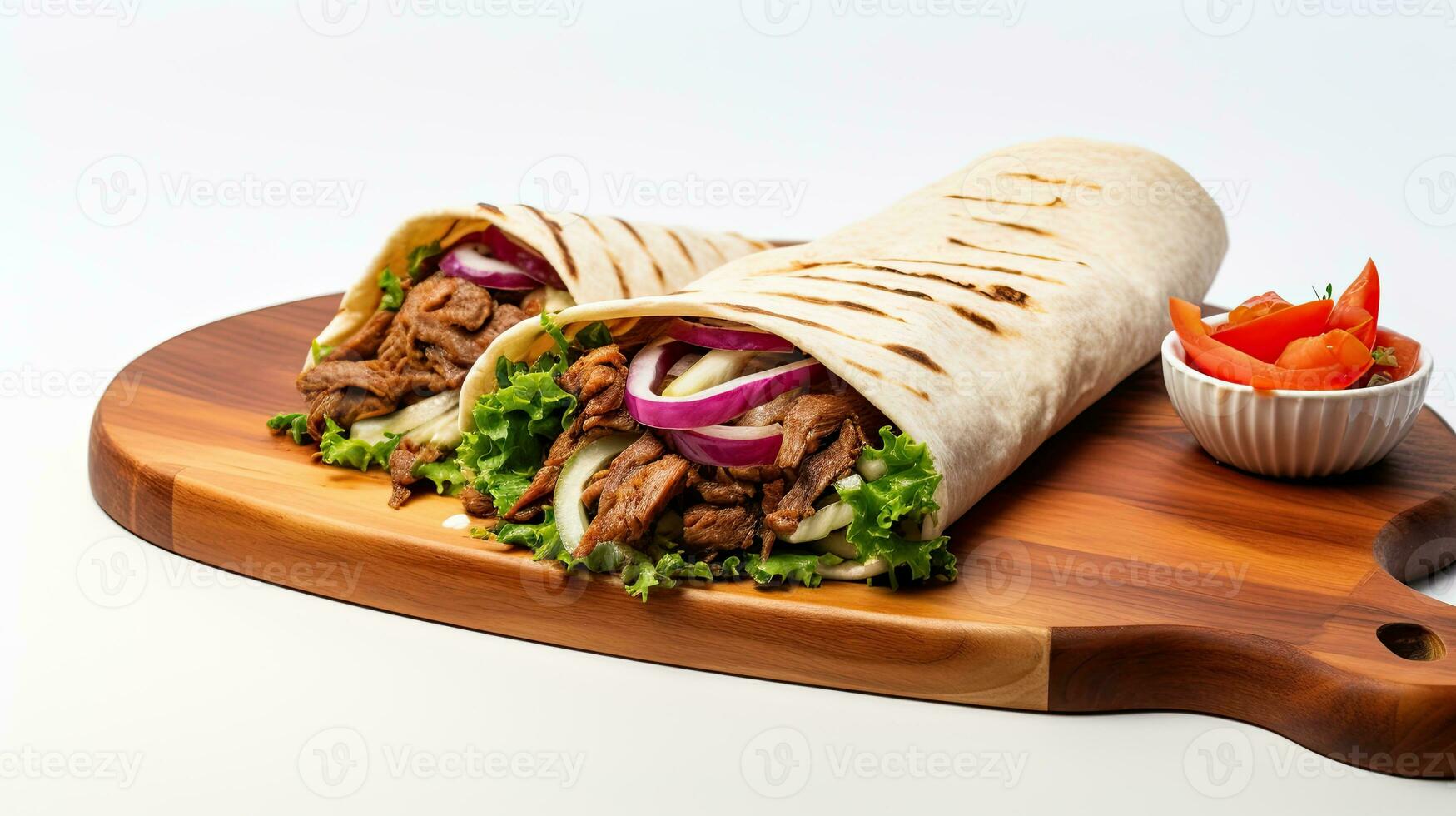 AI generated Fresh and tasty Doner kebab AI Generative photo