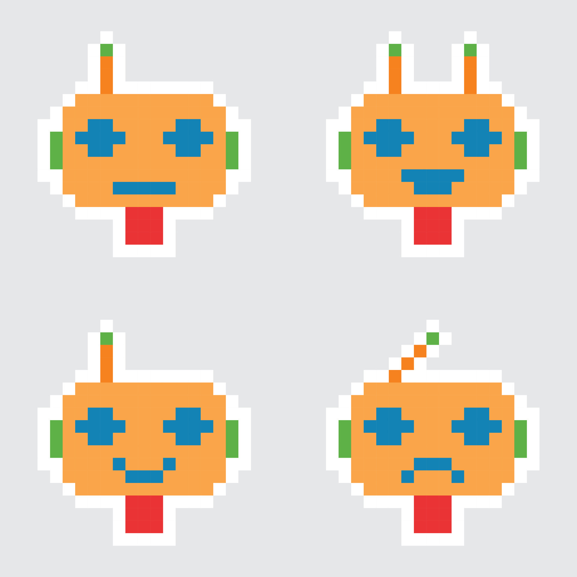 pixel robot head set vector illustration 35995663 Vector Art at Vecteezy