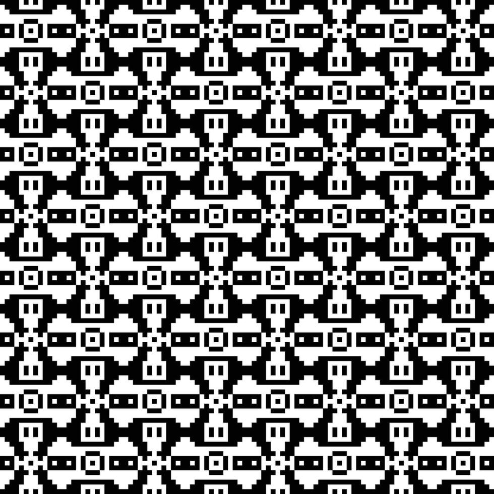 a black and white pixel pattern background vector