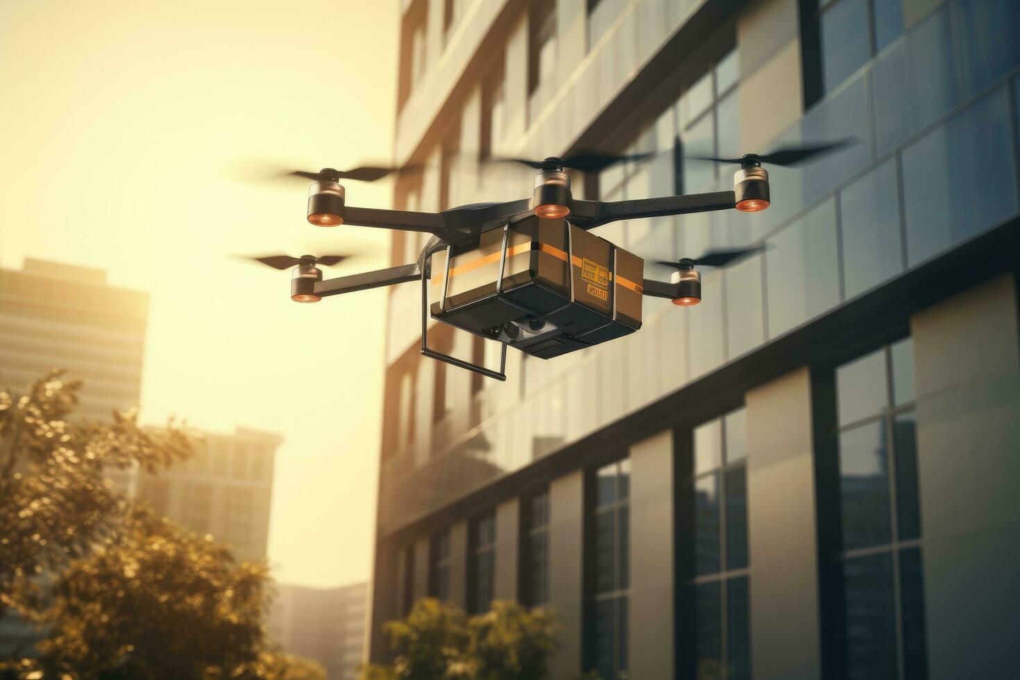 AI generated Drone flying in the city. 3d rendering, 3d illustration, A ... Circuit Diagram