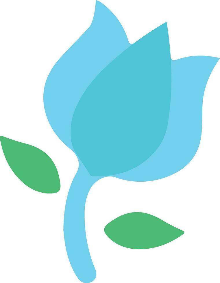 Lily Orchid Flower Blue Vector Illustration