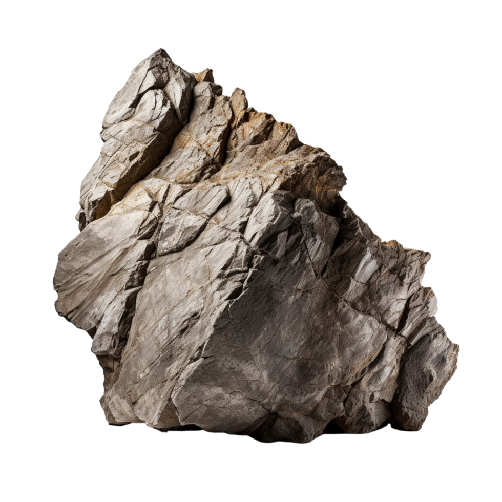 AI generated rock on transparent background png