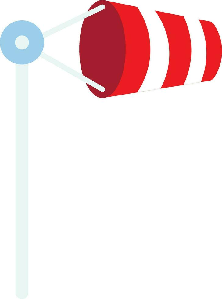 Windsock for Wind Speed Vector Illustration