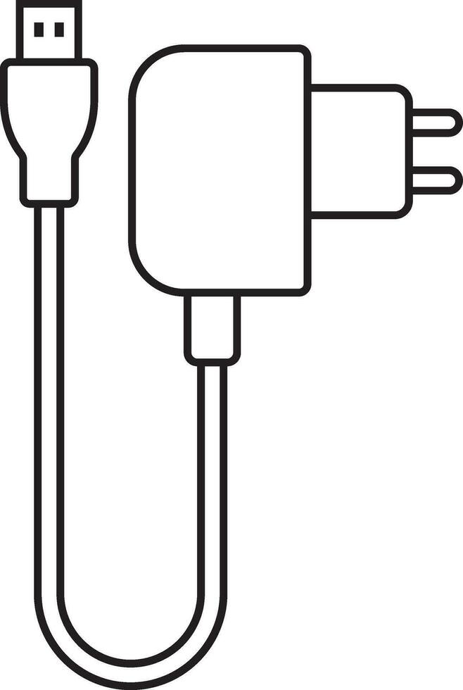 Wire Phone Charger Vector Illustration