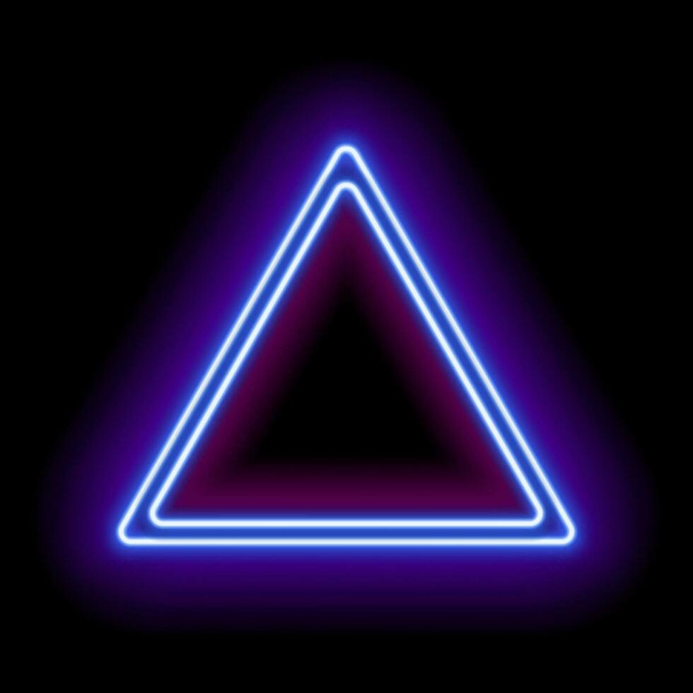 Neon abstract triangle. vector