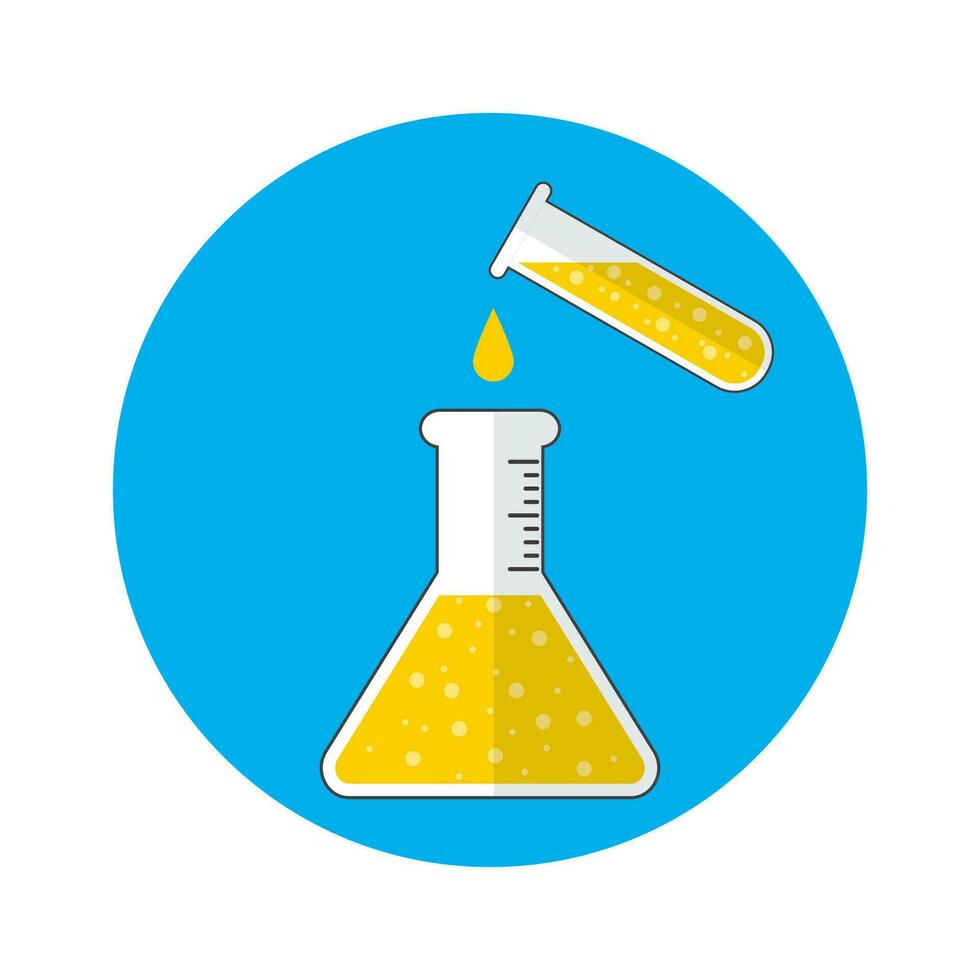 Test tube and flask vector