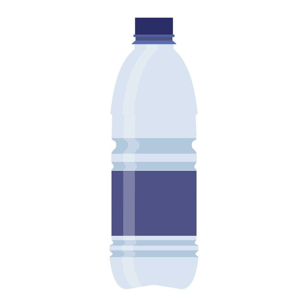 el plastico reciclado azul agua botella vector