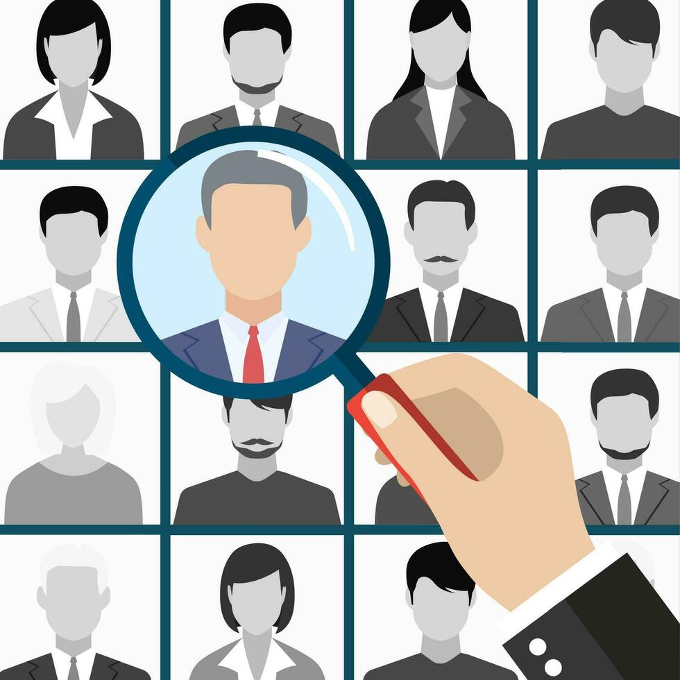 Human resources management select employee vector