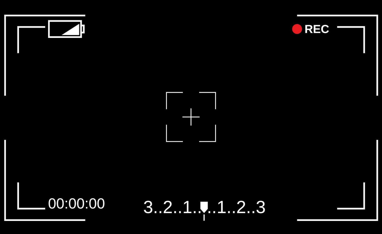 Template focusing screen of the camera. vector