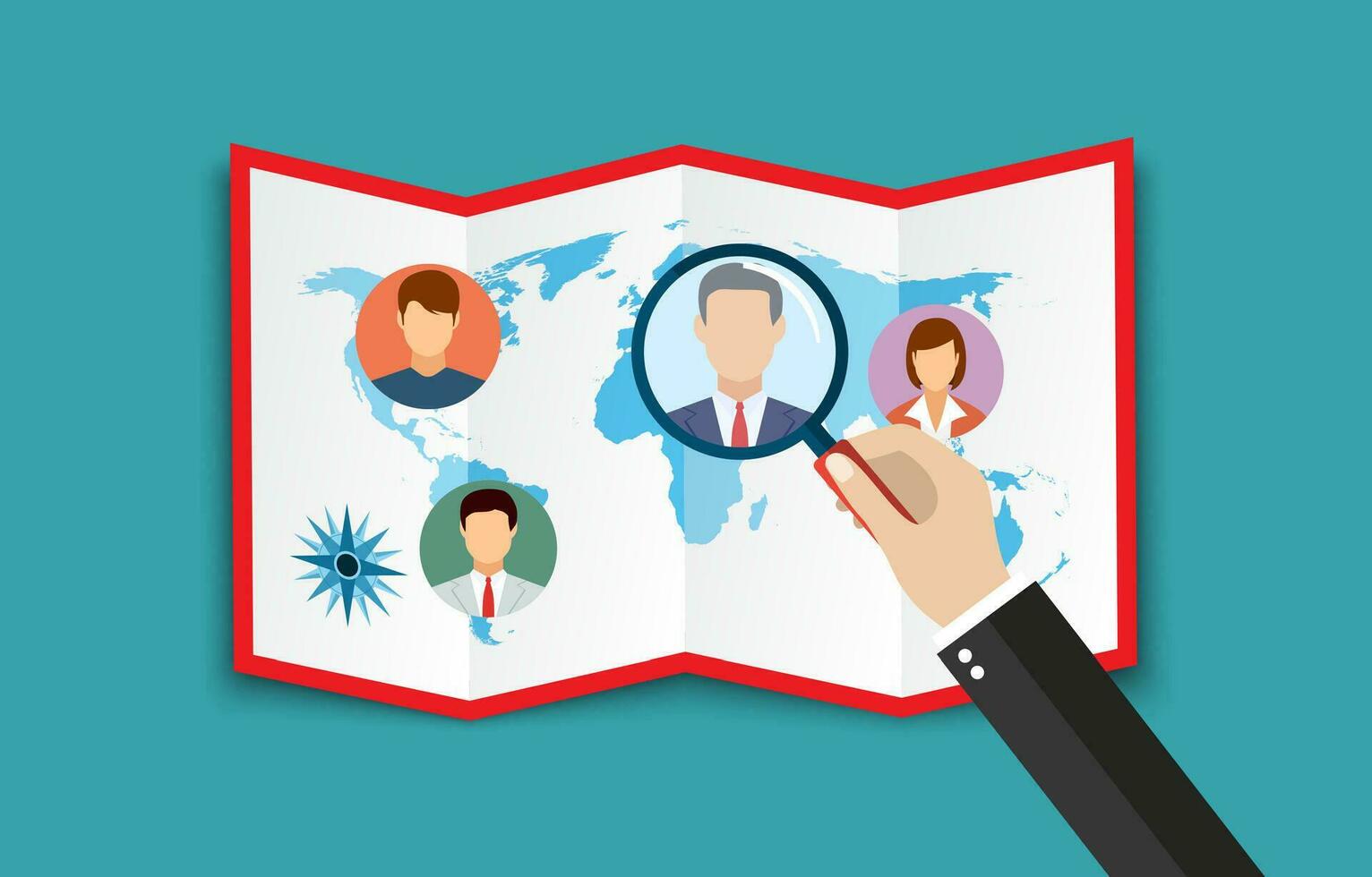 Human resources management concept vector