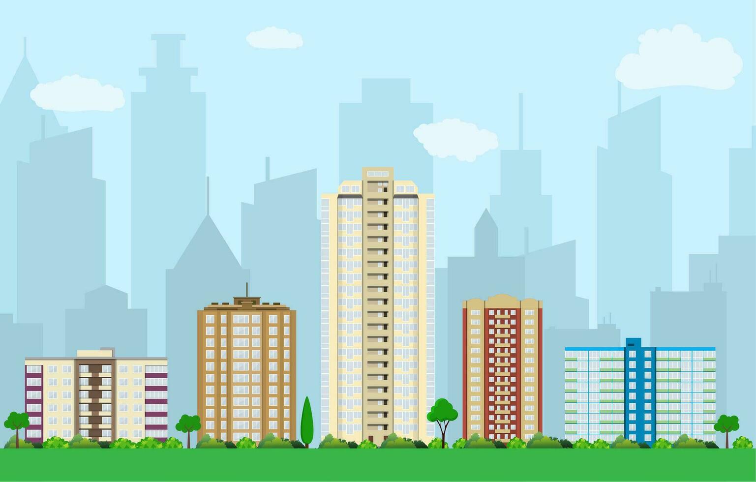 moderno ciudad vista. vector