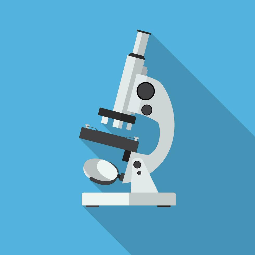Microscope icon, modern vector