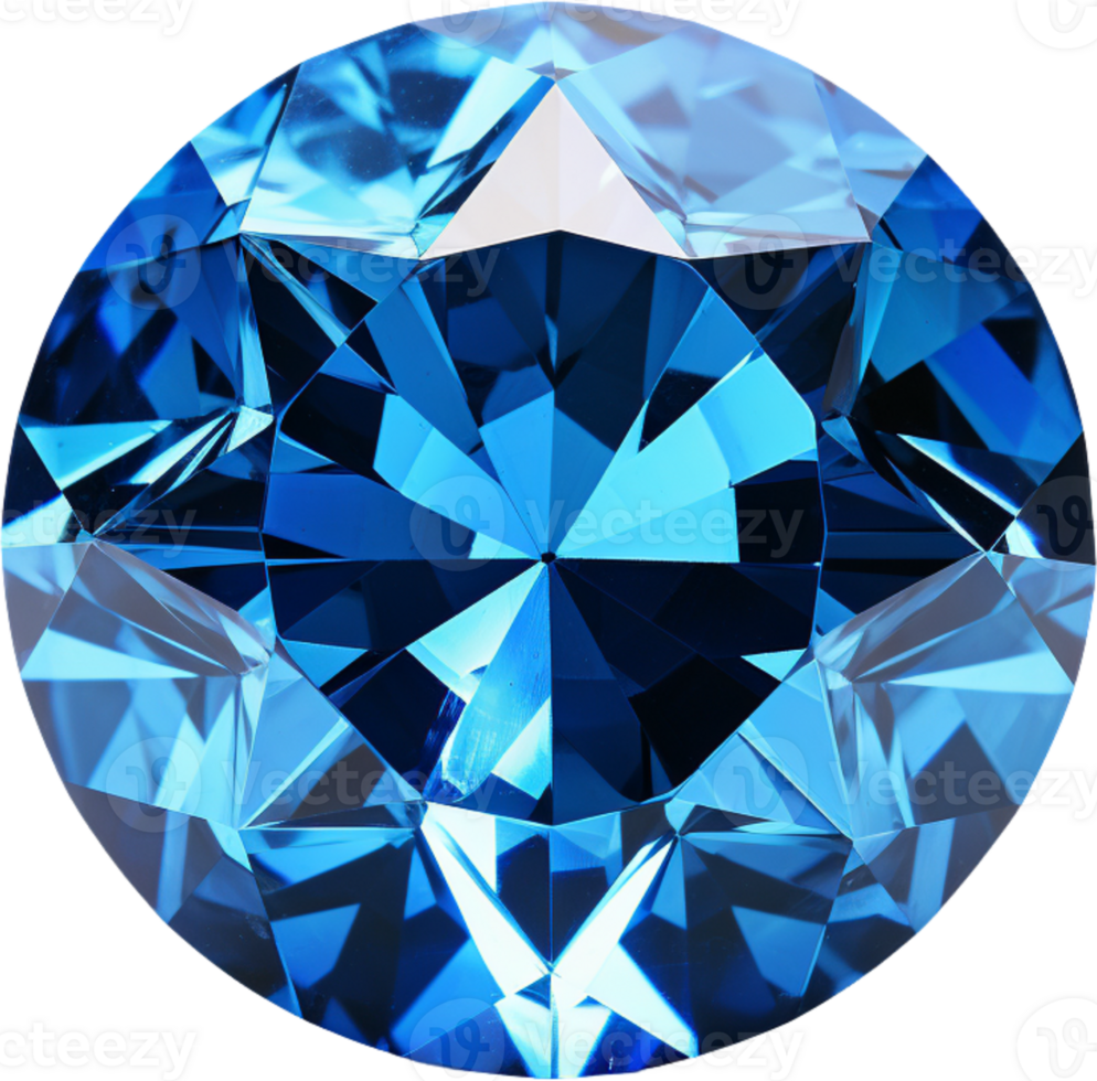 AI generated blue shiny clear diamond png