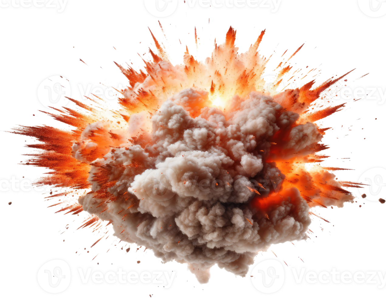 AI generated Explosion of smoke png