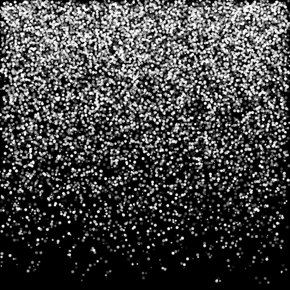 Falling Snow on the Black Background. vector