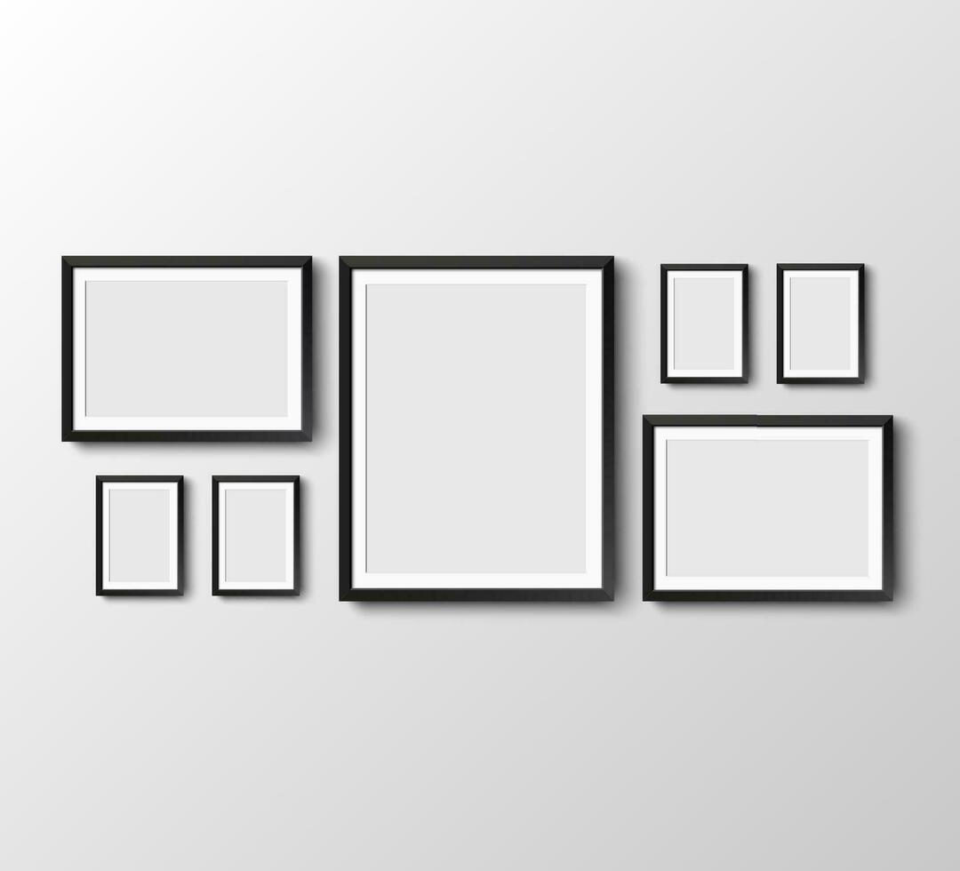 set of picture frames vector