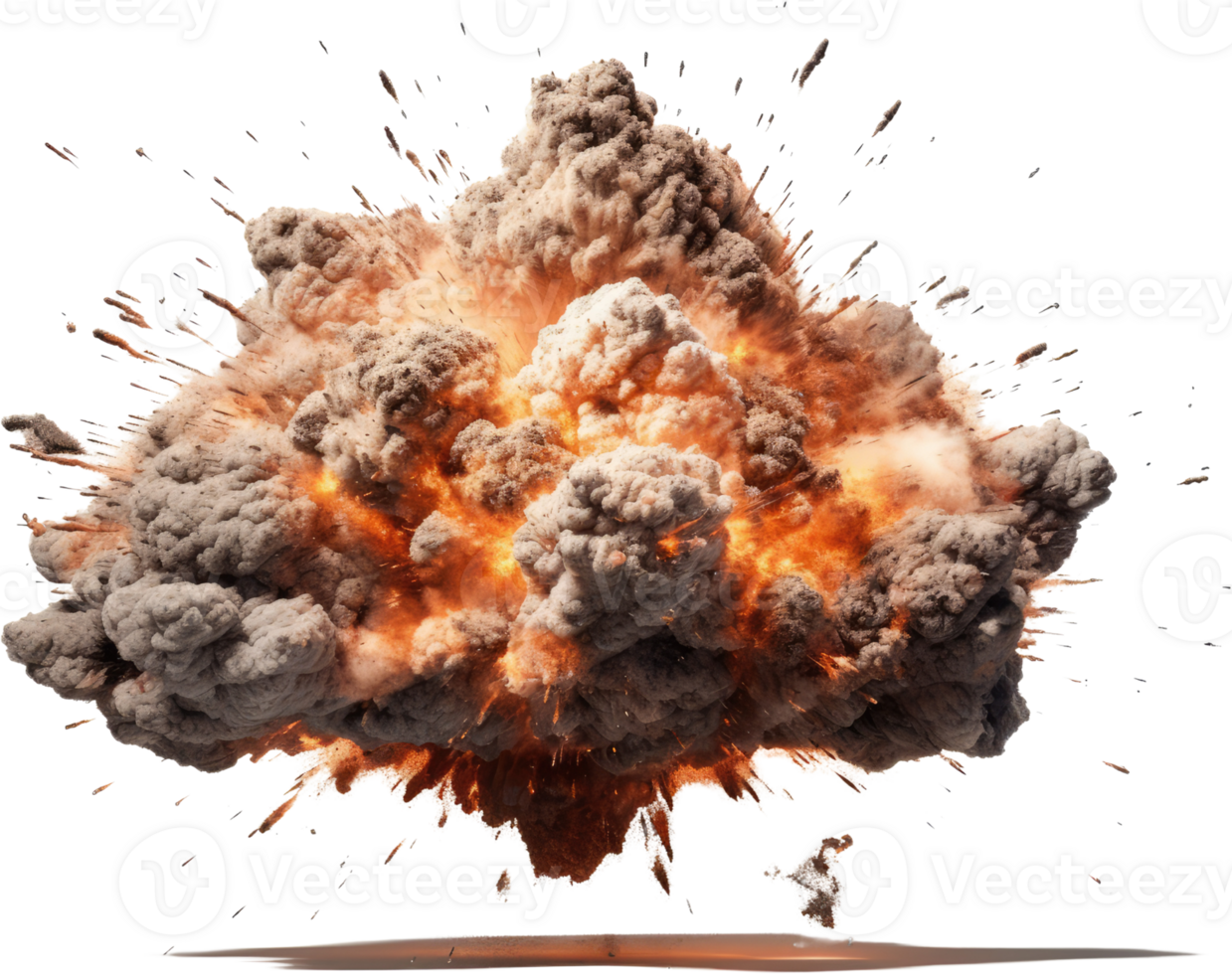AI generated Explosion of smoke png
