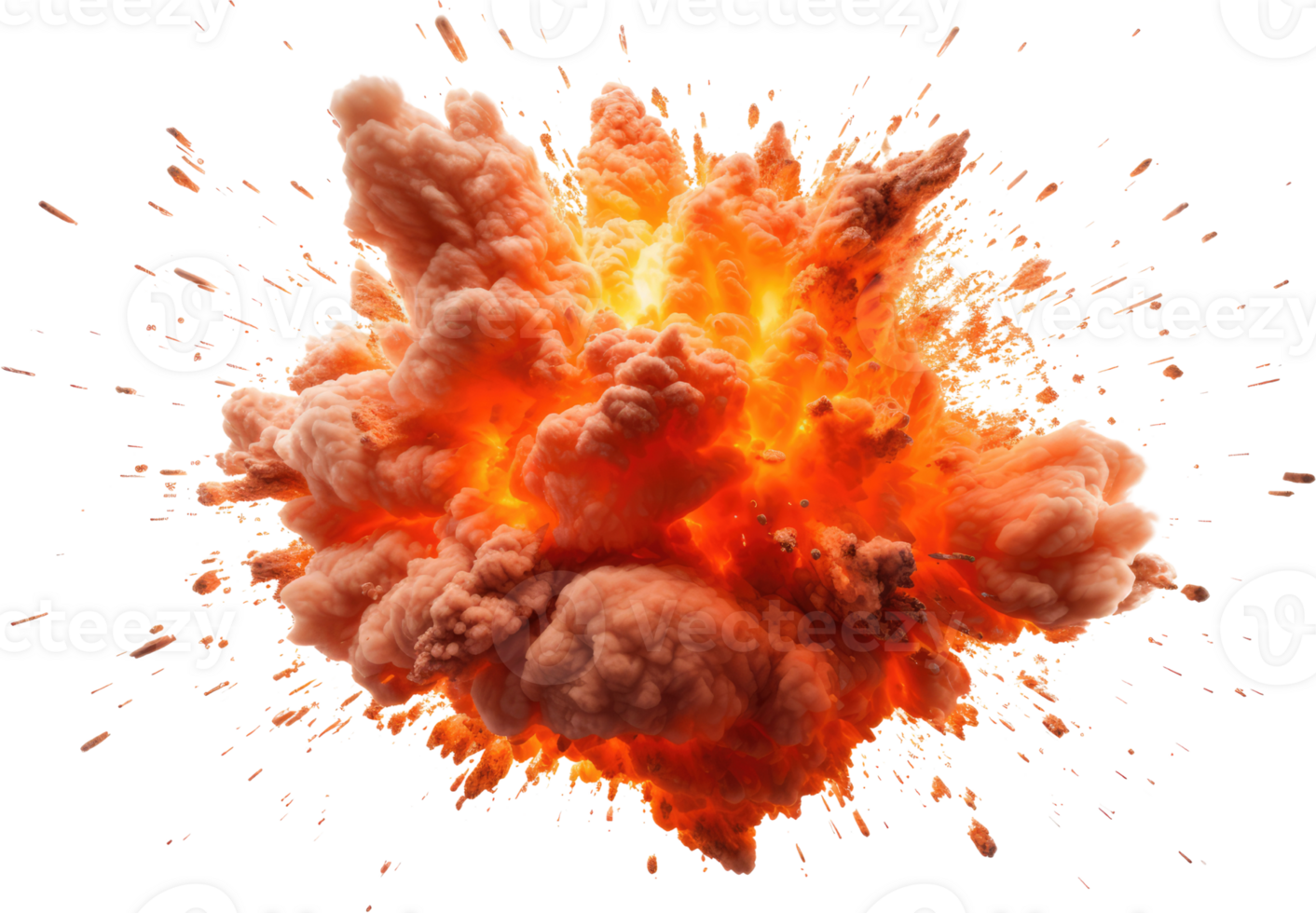 AI generated Explosion of smoke png