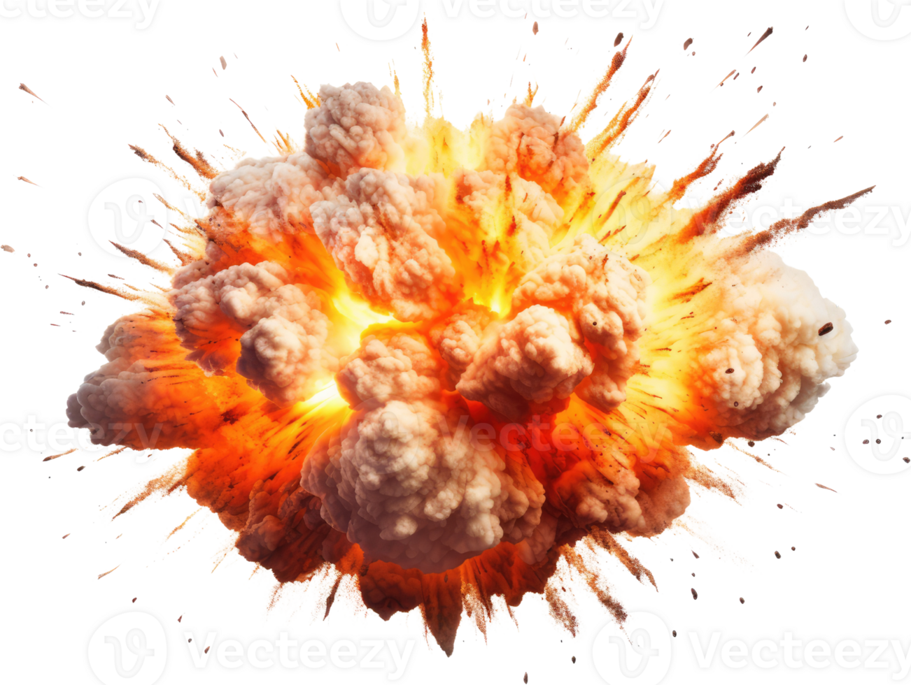 AI generated Explosion of smoke png